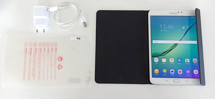 Galaxy Tab S2 8" (android) + Samsung cover + screenprotector, Computers en Software, Windows Tablets, Zo goed als nieuw, Wi-Fi