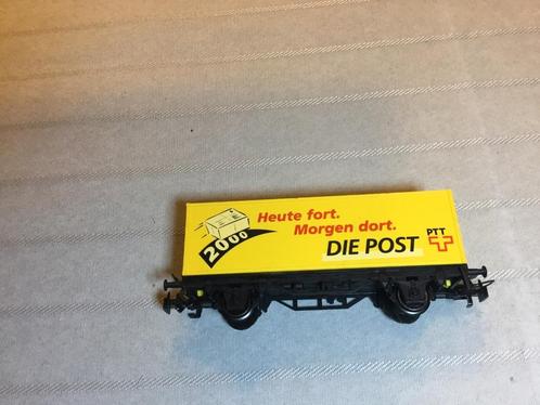* Marklin container transport « die post », Hobby & Loisirs créatifs, Trains miniatures | HO, Comme neuf, Wagon, Märklin, Enlèvement ou Envoi