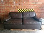 Leren zetel, 2-zits, zo goed als nieuw, Huis en Inrichting, Ophalen, Zo goed als nieuw