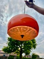 Vintage oranje hanglamp uit kunststof. Jaren 60 / 70, Ophalen of Verzenden
