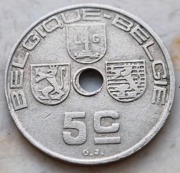 Medailleslag 5 Cent 1938 Fr./Vl. Leopold III  beschikbaar voor biedingen