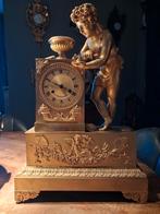 Brons vuurvergulde pendule anno 1840/1860, Antiek en Kunst, Ophalen