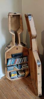 Grenen houten cello koffer met muziekinstallatie, Antiek en Kunst, Ophalen