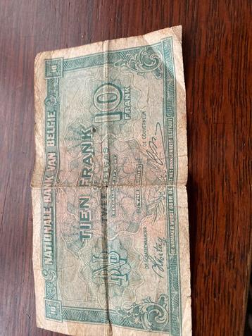 Biljet 10 belgische frank 1943 beschikbaar voor biedingen