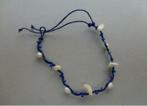 Bracelet avec perles, perles bleues et pierres blanches, Bijoux, Sacs & Beauté, Bracelets, Comme neuf, Autres matériaux, Autres couleurs