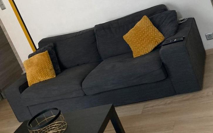 Salon, Huis en Inrichting, Zetels | Zetels, Zo goed als nieuw, Rechte bank, Driepersoons, Ophalen