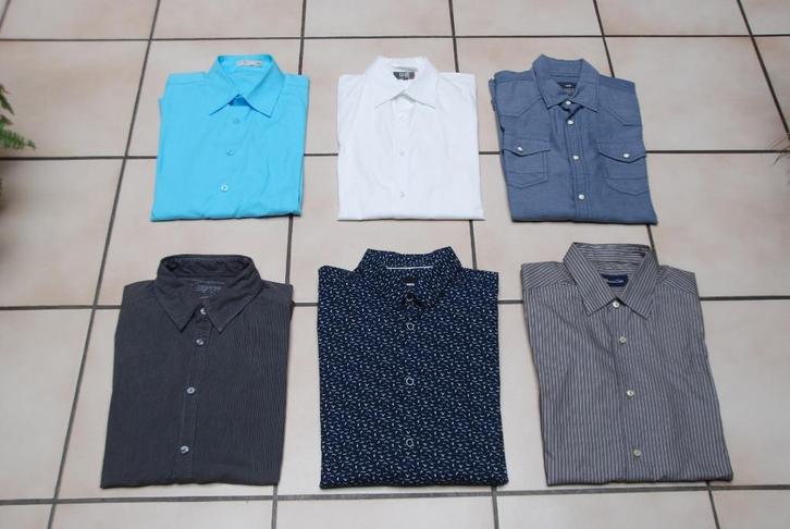 Schitterende slimfit shirts Maat M voor €8 per stuk!, Kleding | Heren, Overhemden, Zo goed als nieuw, Halswijdte 39/40 (M), Overige kleuren