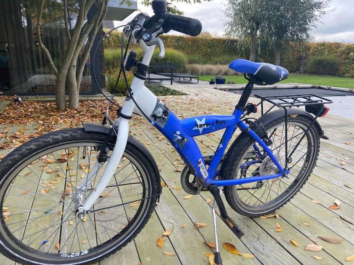 Kinderfiets 20 inch – wit/blauw, Shimano versnellingen, Fietsen en Brommers, Fietsen | Kinderfietsjes, Gebruikt, 16 tot 20 inch