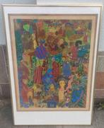 Huile sur papier signe pontier Ntahomvukiye, Antiquités & Art, Art | Peinture | Classique, Enlèvement