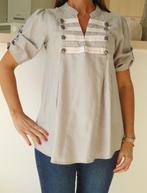Mooie blouse grijs - taupe, Grijs, Maat 34 (XS) of kleiner, Zo goed als nieuw, Verzenden