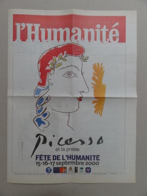Picasso & la Presse, krant van 4 bladzijden t.g.v expositie, Boeken, Kunst en Cultuur | Beeldend, Gelezen, Schilder- en Tekenkunst