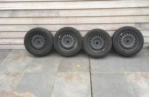 4 15 inch stalen velgen voor de VW groep in 5x112, Auto-onderdelen, Overige Auto-onderdelen, Audi, Seat, Volkswagen, Skoda, Gebruikt