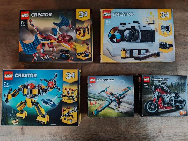 5 dozen Lego Creator en Lego Technic - compleet, Kinderen en Baby's, Speelgoed | Duplo en Lego, Zo goed als nieuw, Lego, Complete set