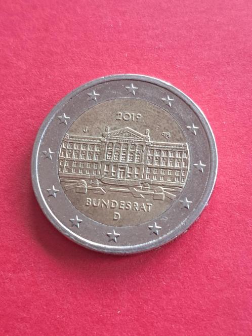 2019 Duitsland 2 euro 70 jaar Bundesrat J Hamburg, Postzegels en Munten, Munten | Europa | Euromunten, Losse munt, 2 euro, Duitsland