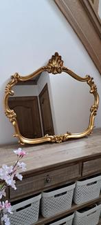 Goudkleurige barok spiegel met speciale vorm, Ophalen, Gebruikt, 75 tot 100 cm, Minder dan 100 cm