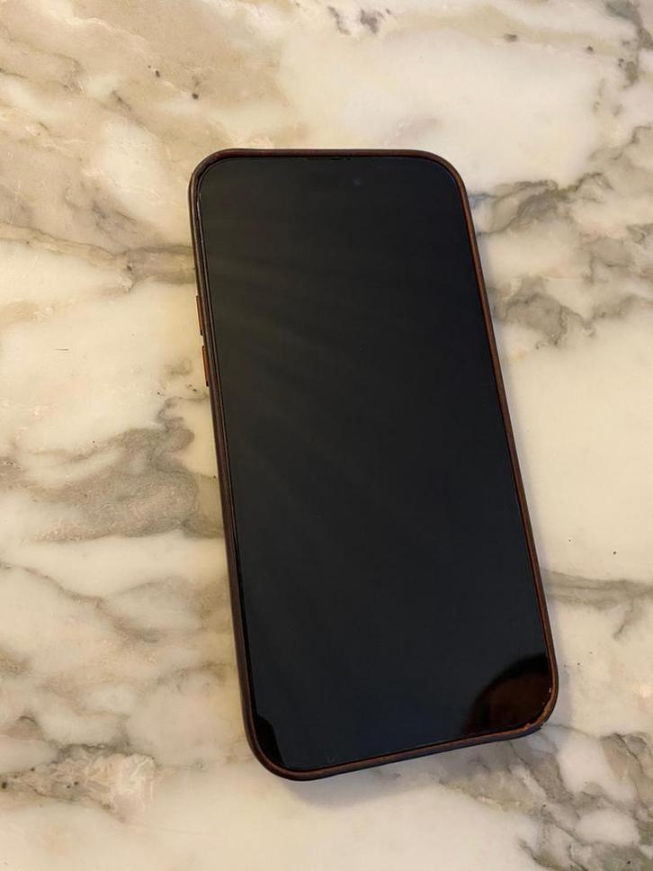 Iphone 14 pro max 256 GB met bruin leder apple hoesje, Telecommunicatie, Mobiele telefoons | Apple iPhone, Zo goed als nieuw, 256 GB