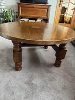 Stevige ronde houten salontafel, Ophalen, Gebruikt, 50 tot 100 cm, 50 tot 100 cm