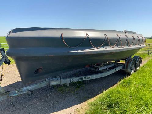 Reddingsloep met 2-assige boottrailer, Watersport en Boten, Sloepen, Gebruikt, Overige brandstoffen