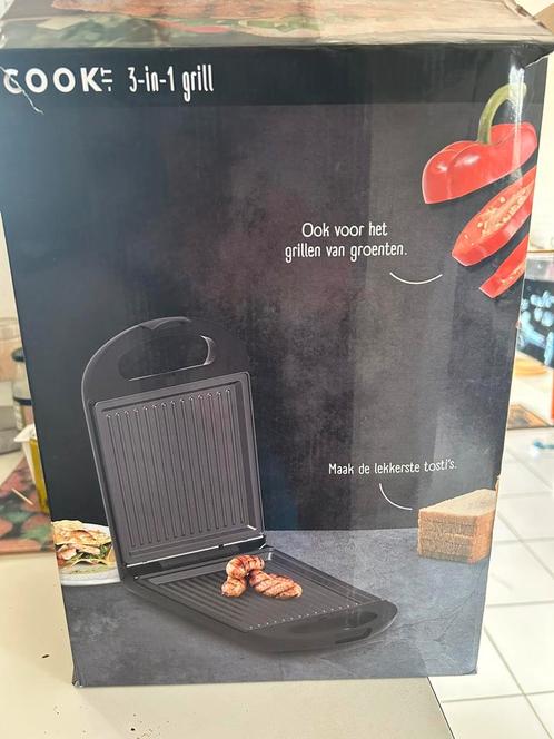 cook it 3 in 1, Elektronische apparatuur, Contactgrills, Zo goed als nieuw, Uitneembare platen, Ophalen of Verzenden