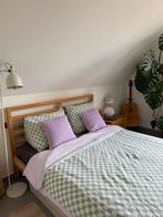 IKEA TARVA houten bedframe (140cm) + matras + lattenbodems, Ophalen, Gebruikt, Overige kleuren, Modern, Scandinavisch