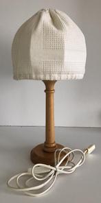 Romantische nachtlamp/tafellamp– hout – bolvormige kap, Comme neuf, Romantisch, Tissus, Moins de 50 cm