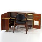 Vintage mid century modern design bureau in teak jaren '60, Ophalen of Verzenden, Bureau