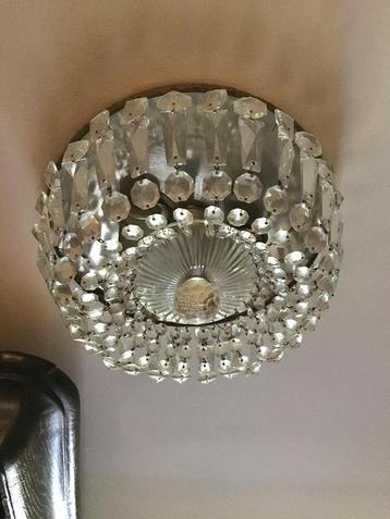 Vintage glazen halve bol plafondlamp – moet weggaan