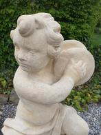 SUPERBE CHERUBIN AUX CYMBALES EN PIERRE PATINEE, Jardin & Terrasse, Statues de jardin, Enlèvement, Comme neuf, Autres matériaux