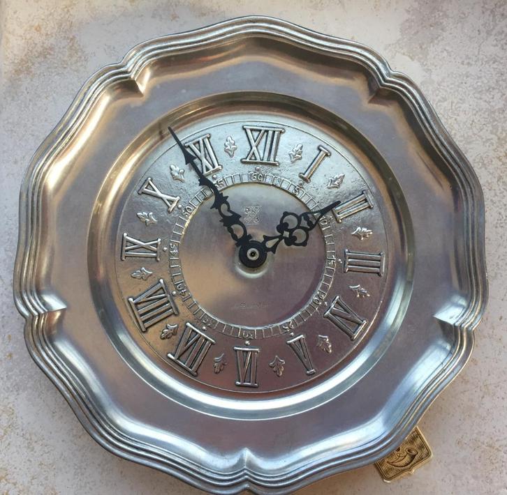 Horloge en Étain poinçonné 92%, Étain d'Art, Antiek en Kunst, Antiek | Tin, Ophalen of Verzenden
