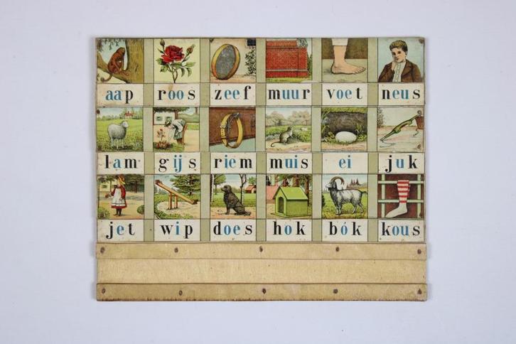 Leesplankje "Aap-Roos-Zeef", Antiek en Kunst, Curiosa en Brocante, Ophalen of Verzenden