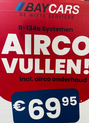 Airco vullen69,95 , r-134a, r-1234yf