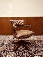 Engelse Chesterfield Captain Chair Bureaustoel, Ophalen of Verzenden