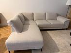 Grijs/beige L-bank 5 personen, Huis en Inrichting, Ophalen, 250 tot 300 cm, Gebruikt, Vierpersoons of meer