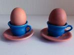 Eierdopjes op Schoteltje (duo-set), Ophalen of Verzenden, Zo goed als nieuw