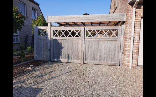 Houten poort, Tuin en Terras, Tuinpoorten, Gebruikt, Draaipoort, Hout, 150 tot 200 cm, 150 tot 200 cm, Ophalen