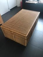 Rieten mand/salontafel, Huis en Inrichting, Tafels | Salontafels, Ophalen, Overige materialen, Gebruikt, 100 tot 150 cm