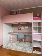 Lit mezzanine avec bureau et comode de rangement, Ophalen, Zo goed als nieuw, Hoogslaper
