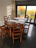 Tafel 2,5m, verlengbaar of splitsbaar + 12 stoelen, Huis en Inrichting, Ophalen, Gebruikt