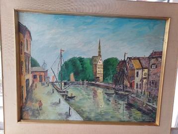 Tableau de R Colmadin peinture sur toile beschikbaar voor biedingen