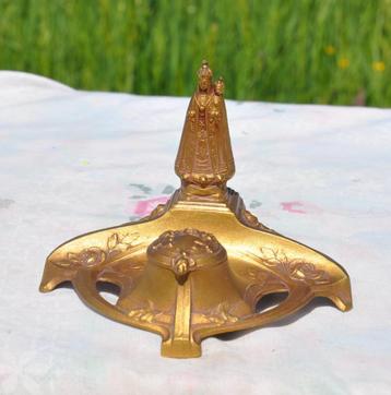 encrier regule doré art nouveau decor religieux  beschikbaar voor biedingen