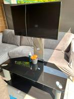 Glazen tv meubel MET 32 inch tv, Huis en Inrichting, Kasten |Televisiemeubels, Ophalen, Zo goed als nieuw