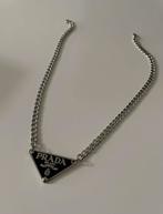 Prada - Collier - Argent S925, Bijoux, Sacs & Beauté, Colliers, Neuf, Avec pendentif, Argent, Noir