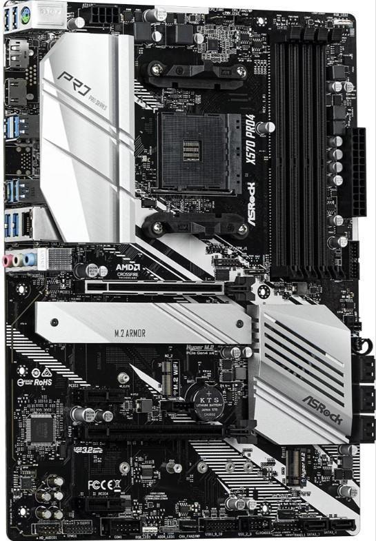 ASRock X570 Pro4 AMD AM4, Computers en Software, Moederborden, Zo goed als nieuw, AMD, DDR4, Ophalen of Verzenden