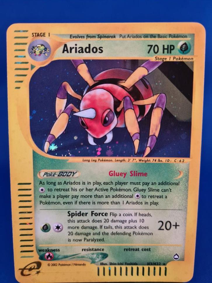 Ariados H3/H32 - Aquapolis, Hobby en Vrije tijd, Verzamelkaartspellen | Pokémon, Gebruikt, Verzenden