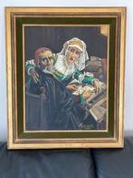 Schilderij „Verboden lectuur” — Gesigneerd Everaerts 1969, Ophalen