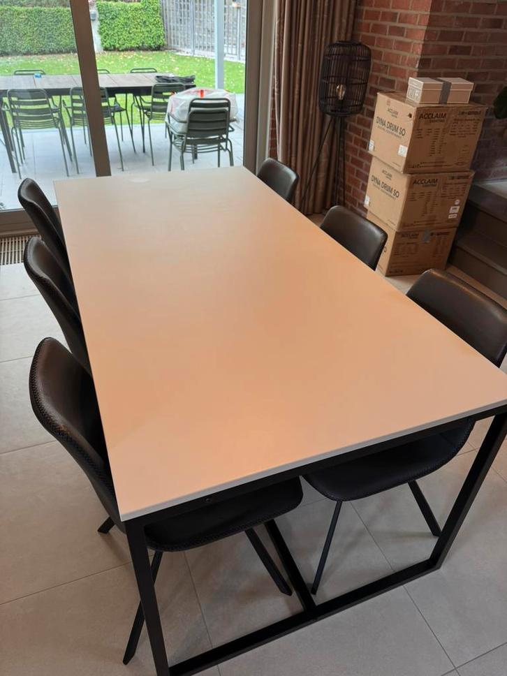 Tafel + 6 stoelen, Huis en Inrichting, Tafels | Eettafels, Zo goed als nieuw, Ophalen