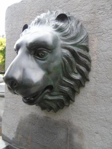leeuwenkop voor bronzen fontein, wanddecoratie