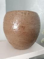 vintage terracotta bloempot groenbruin rustiek  h:16  b: 18, Ophalen