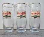 3 verres anciens Bam-Pils (Brasserie des alliés de Marchienn, Enlèvement ou Envoi, Utilisé, Verre ou Verres, Autres marques