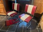 Bel Air retro eetkamerstoel CO-27 rood, Huis en Inrichting, Stoelen, Ophalen, Twee, Zo goed als nieuw, Metaal